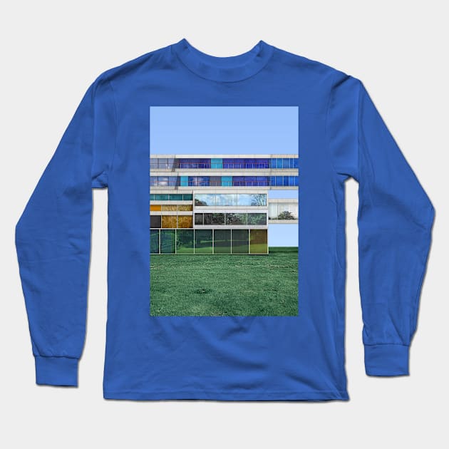 Villa VPRO Building Architecture Rendering Long Sleeve T-Shirt by lostnprocastinating